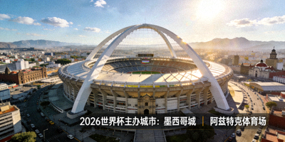 2026世界杯主办城市墨西哥城阿兹特克体育场外观全景